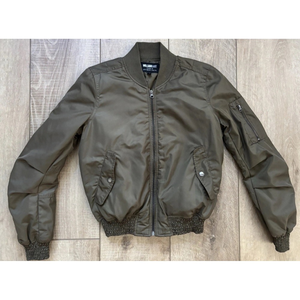 WILLIAM RAST Bomber Jacket Utility Parka Army Military- Size M Olive Green